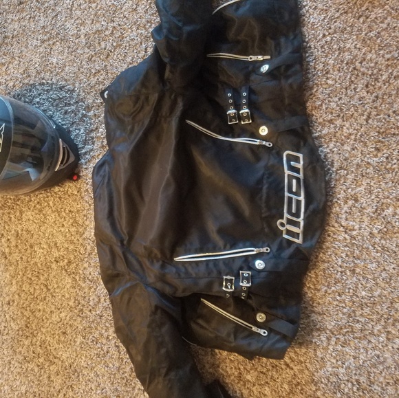 Icon Motor Sports Riding Jacket/Helmet - Picture 1 of 3